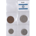 ISRAELE serie di 4 monete anni misti in buona conservazione